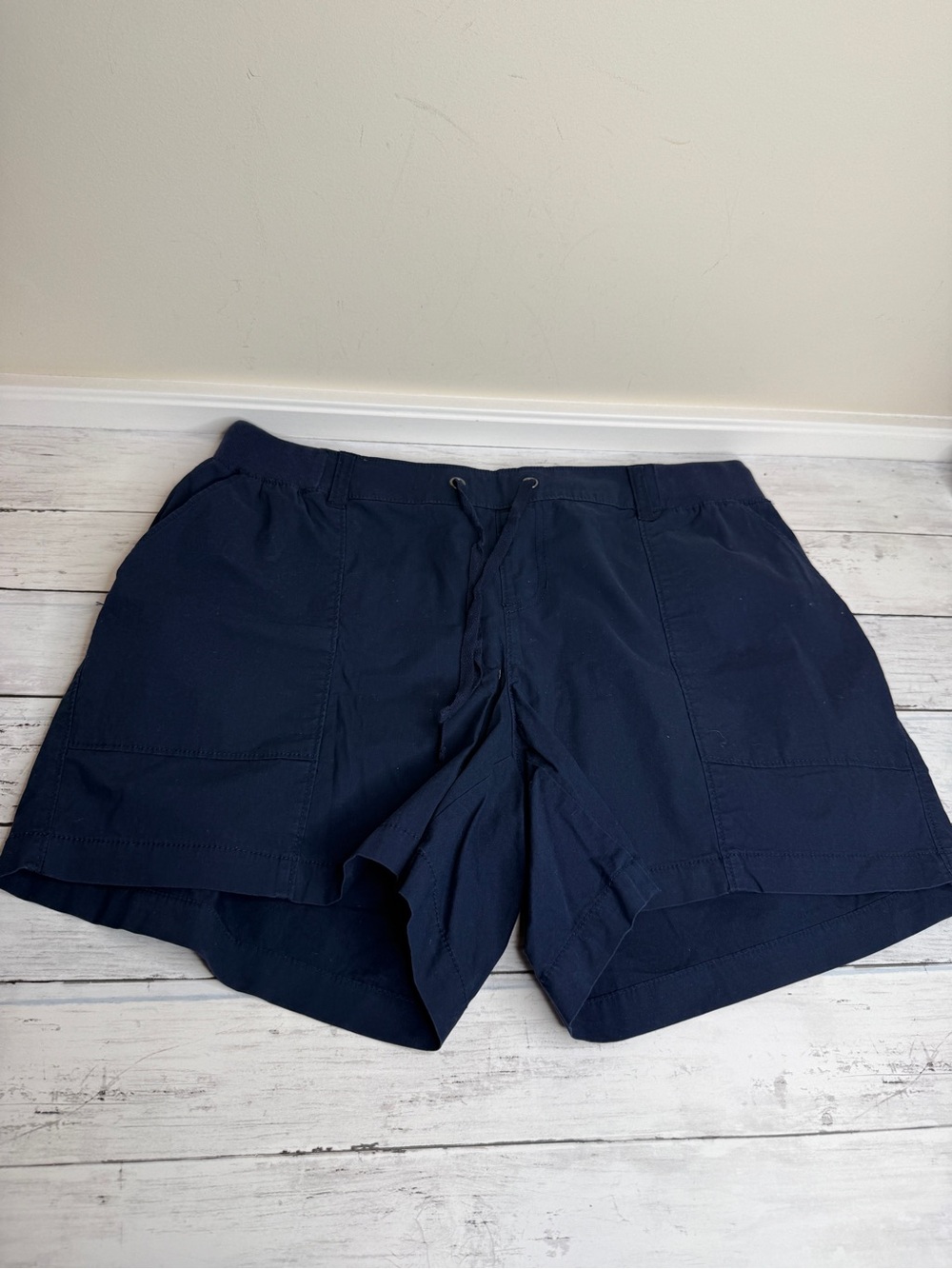 Lane Bryant Navy Athletic Drawstring Shorts